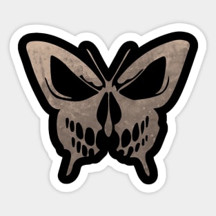 Sinister Butterfly and Skull Design Sticker